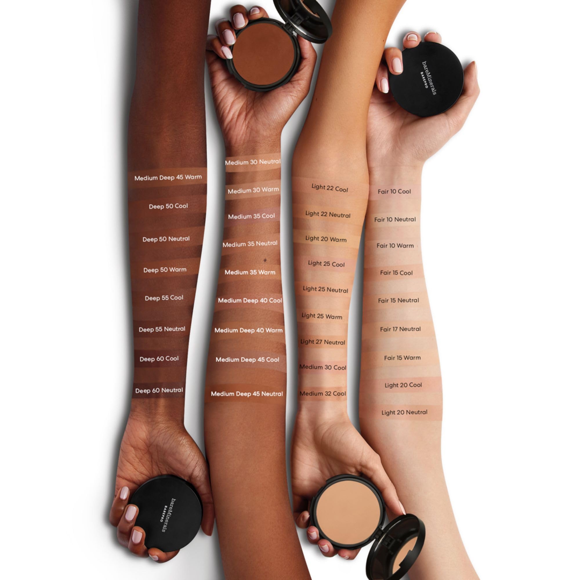bareminerals barepro 24hr polvo mate, aplicación húmeda o seca para versatilidad