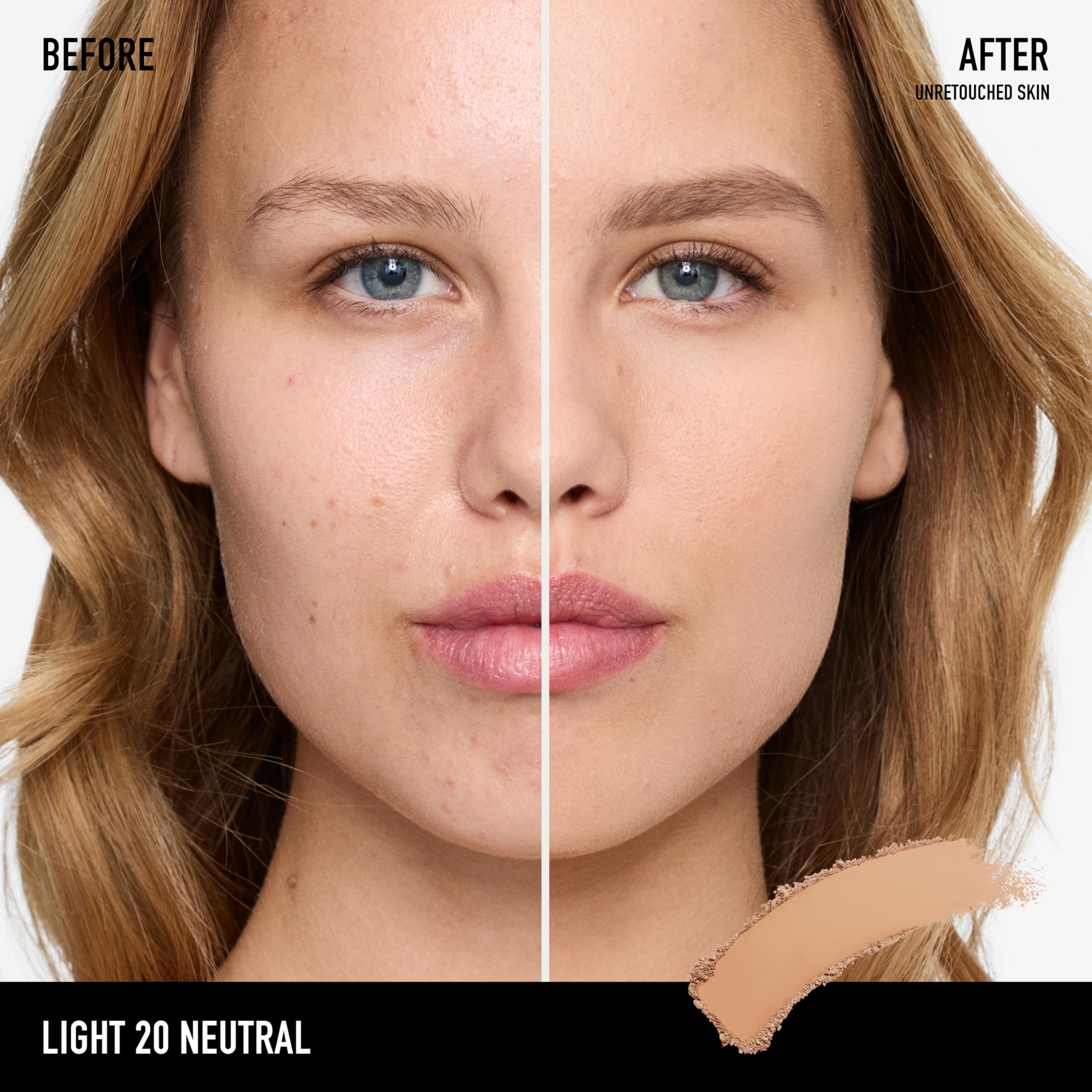 BareMinerals BarePro cobertura total mate para un acabado duradero.