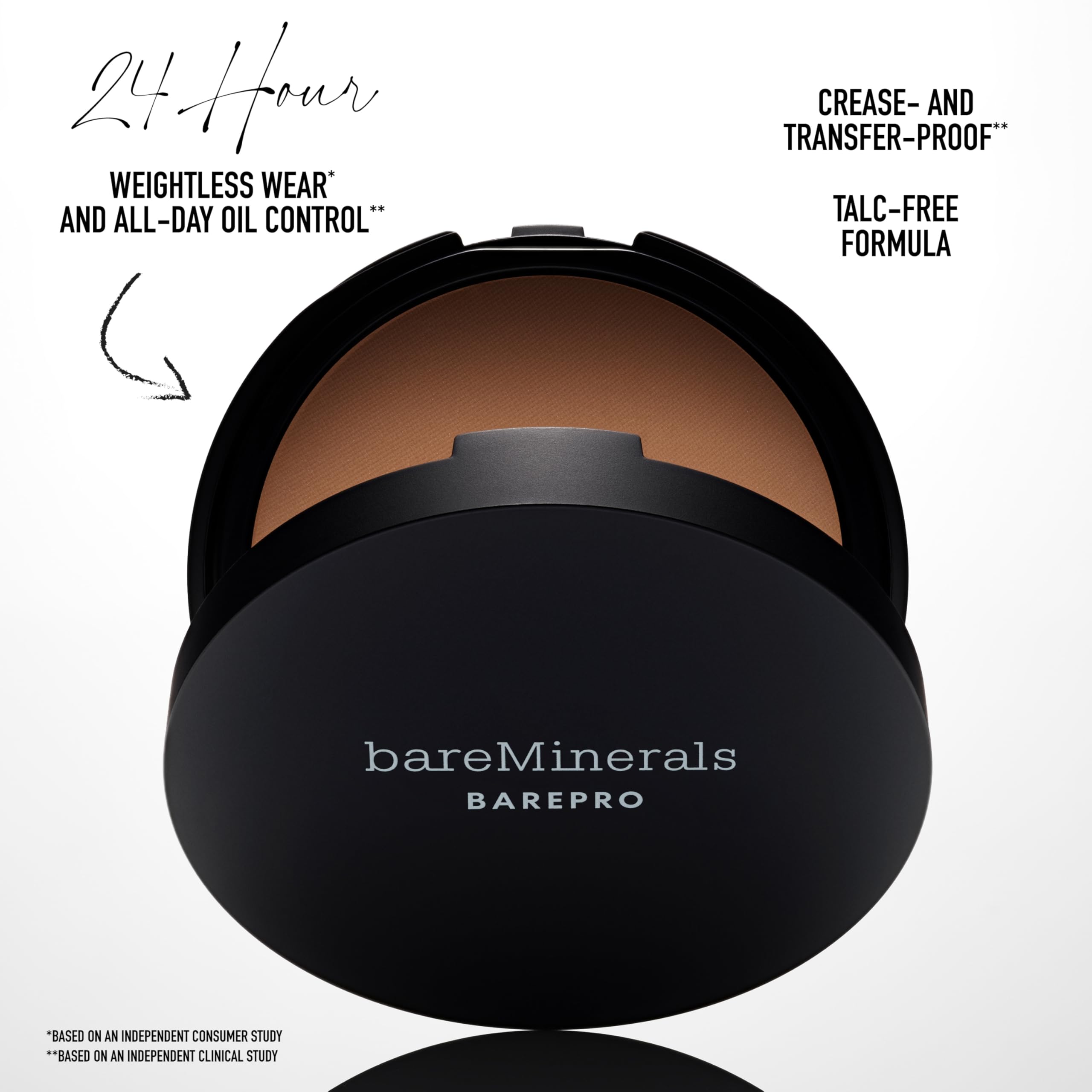 Bareminerals Barepro muestra reducción de poros con uso sostenido.