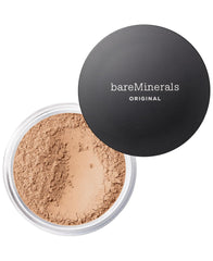 bareminerals Original base suelta SPF 15, empaque práctico para retoques diarios.