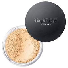 BareMinerals base polvo Original con SPF 15, acabado luminoso para piel clara.