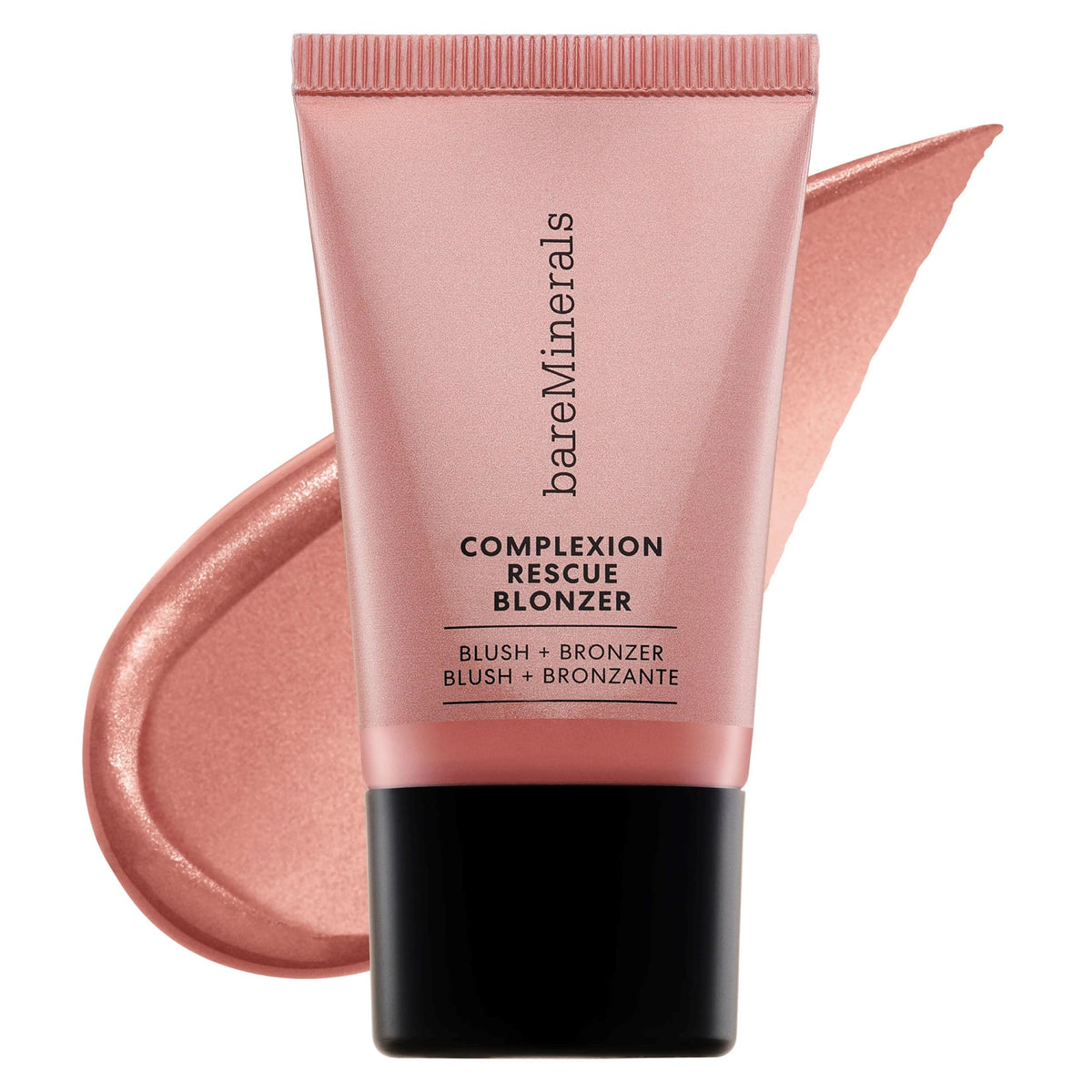 BareMinerals Complexion Rescue Blonzer Besos de Rosa, tono rosado-bronceado, realce iluminador para la piel.