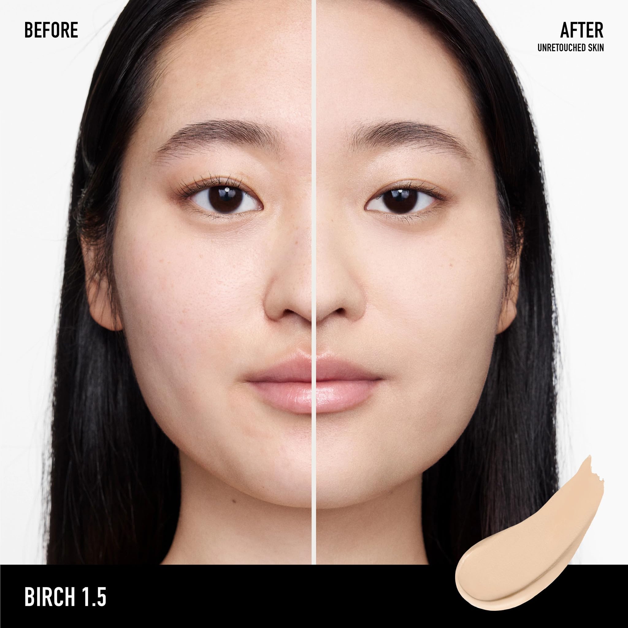 Textura cremosa mate de bareMinerals Complexion Rescue para aplicar con suavidad.