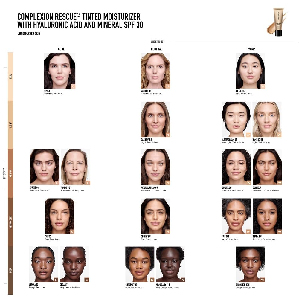 bareminerals Complexion Rescue Opal 01: ácido hialurónico para mayor hidratación y suavidad.