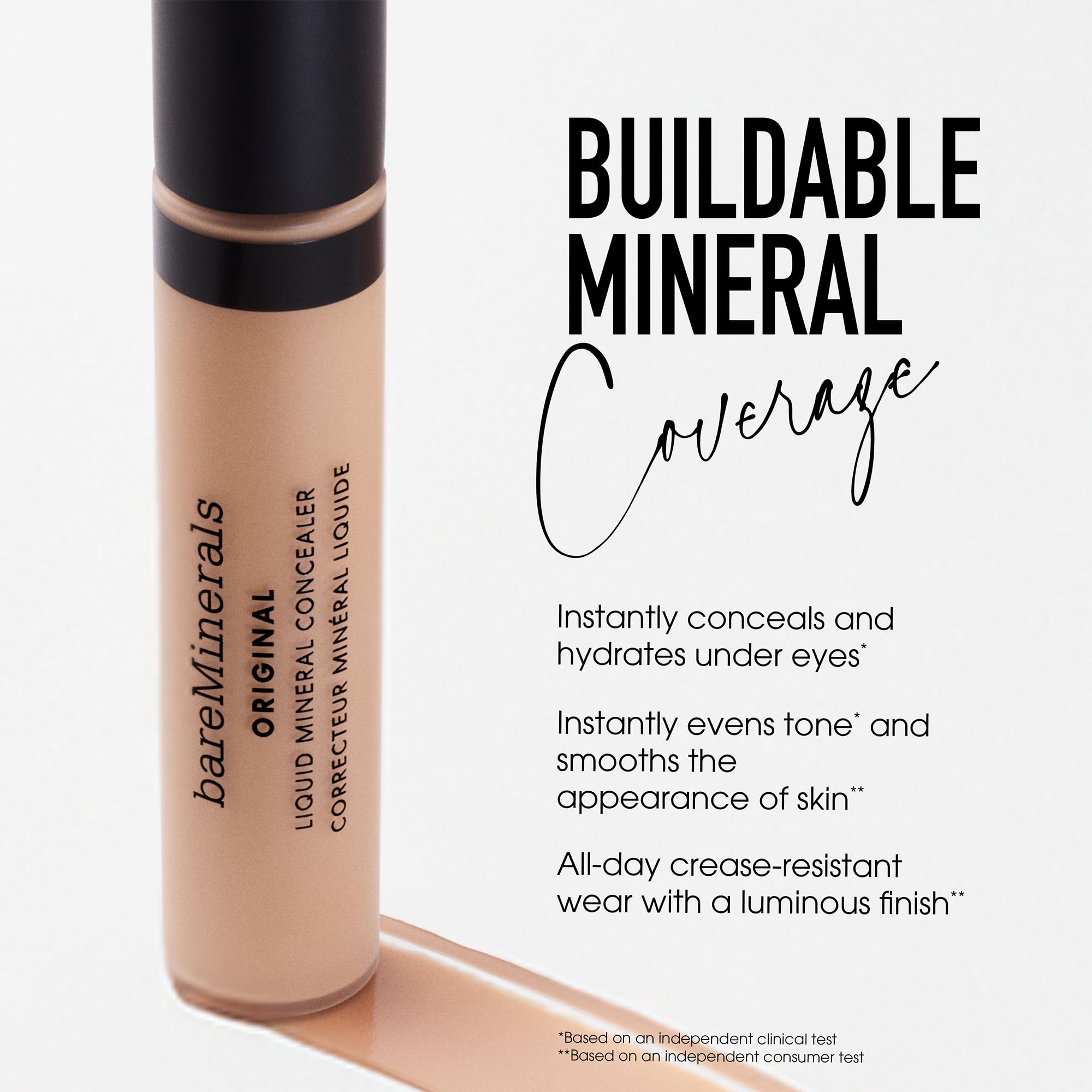 bareMinerals Concealer líquido: acabado natural y suave en la piel