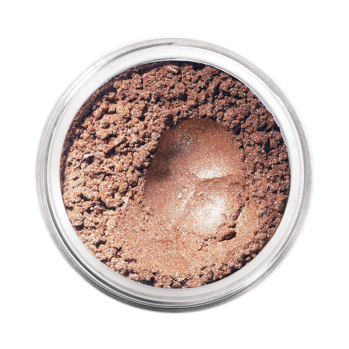 bareMinerals fard a paupiere poudre libre sur pot, couleur naturelle et tenue longue.