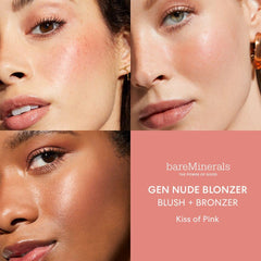 Application en W pour un effet soleil naturel sur le visage.