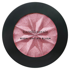 bareMinerals Gen Nude Iluminador Rubor Mauve Glow, perlas finamente molidas para un brillo natural.