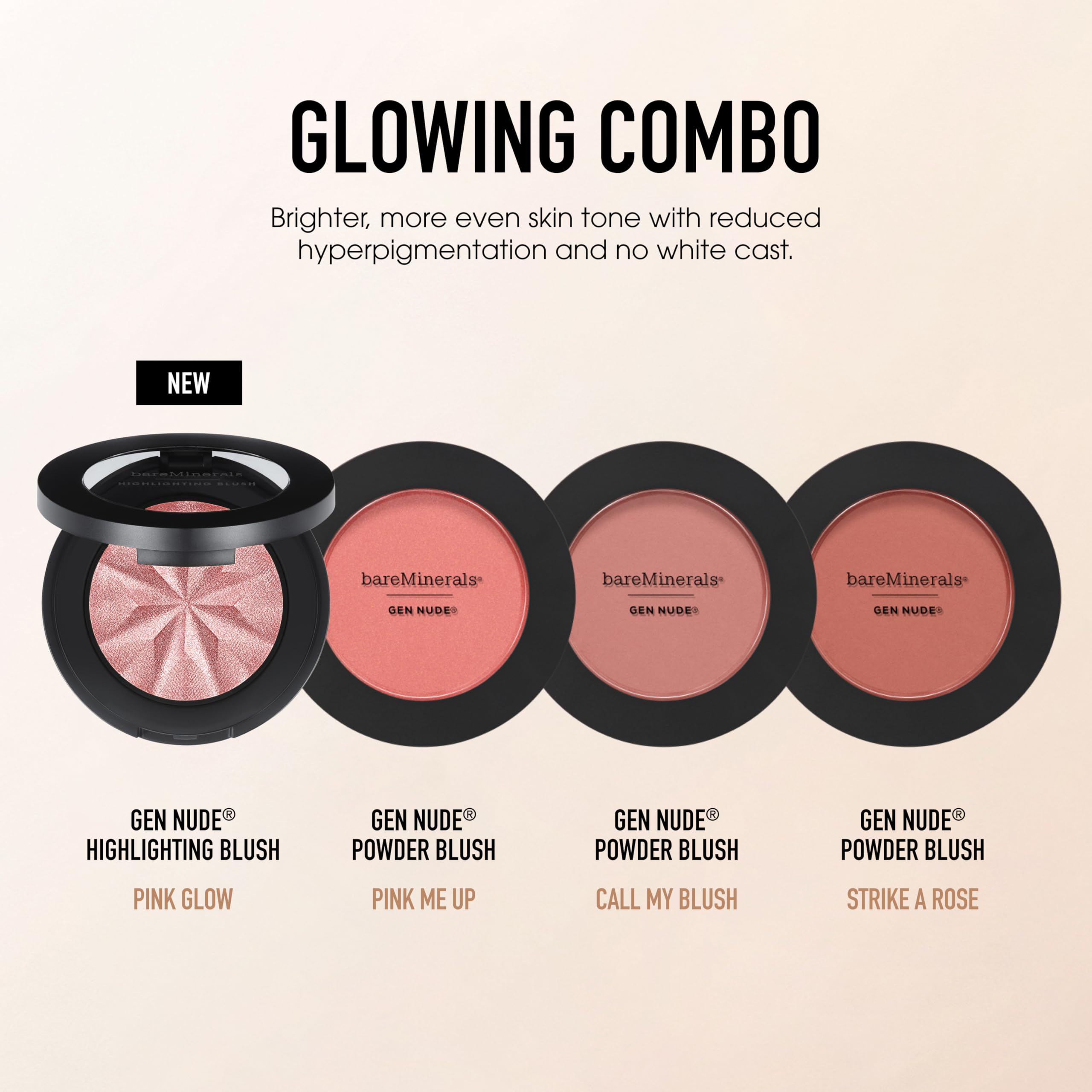 bareminerals Gen Nude Powder Blush Call My Blush, dura todo el día con retoques