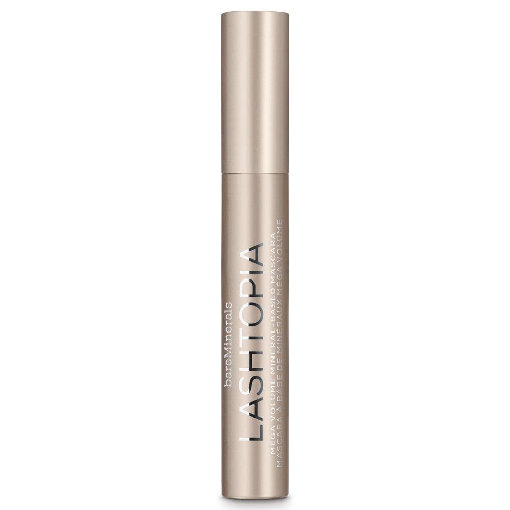 BareMinerals Lashtopia, cepillo abanico cubre cada pestaña para un acabado uniforme.