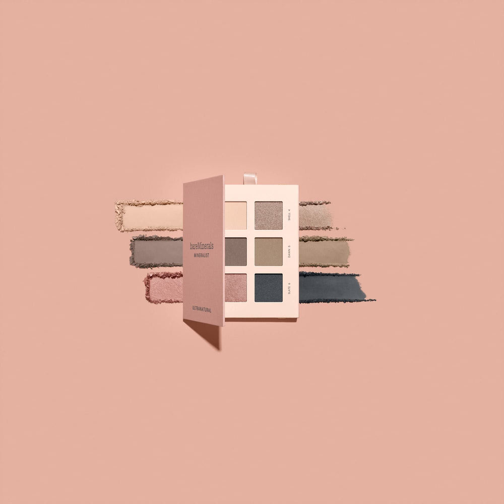 bareMinerals Paleta Mineralist libre de talco y parabenos, fórmula suave.