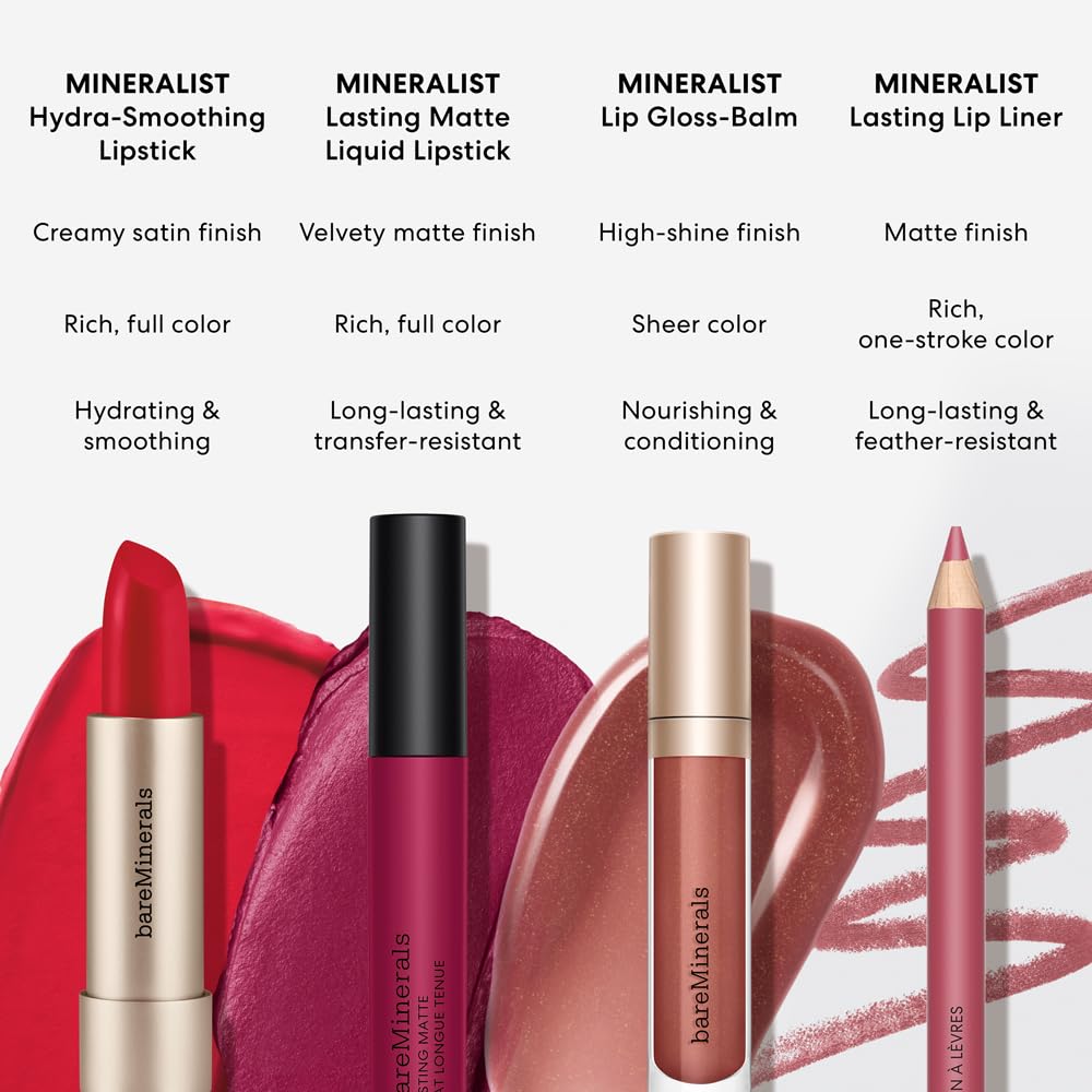bareminerals Mineralista Brillo-Bálsamo Labial hidratación duradera para labios sanos