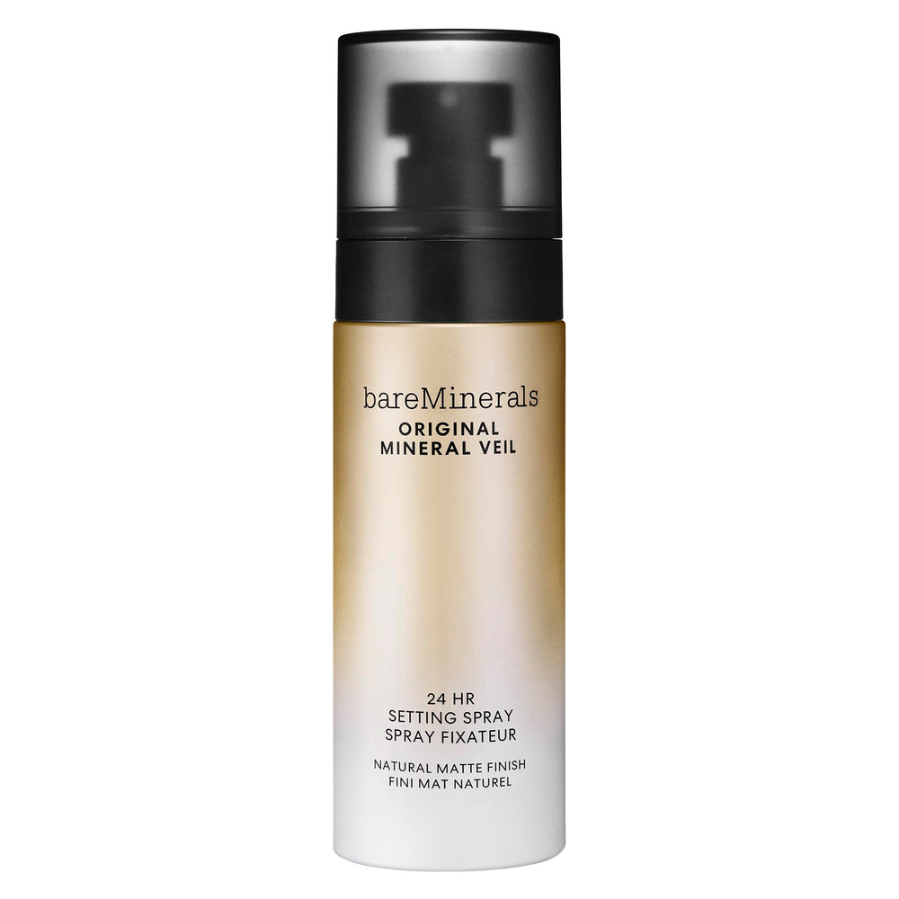 bareMinerals Original Veil : brume matte sur la bouteille, fixation longue durée.