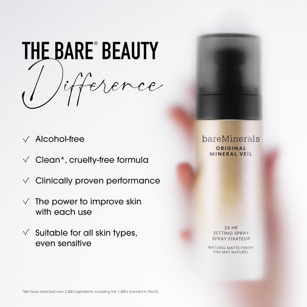 bareMinerals Original Veil : formule sans alcool pour une sensation légère.