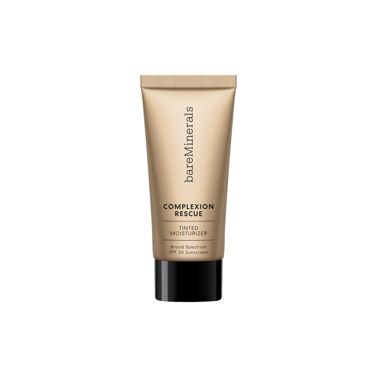 BareMinerals Complexion Rescue crema tintada Suede 04 en envase, hidratación ligera para piel seca.