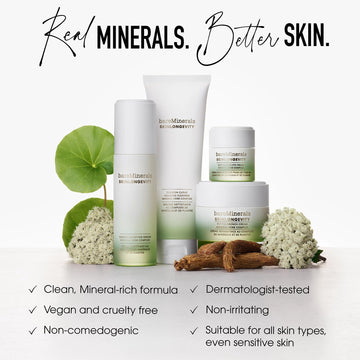 bareMinerals Skinlongevity serum con niacinamida, fortalecimiento de la barrera y luminosidad gradual.