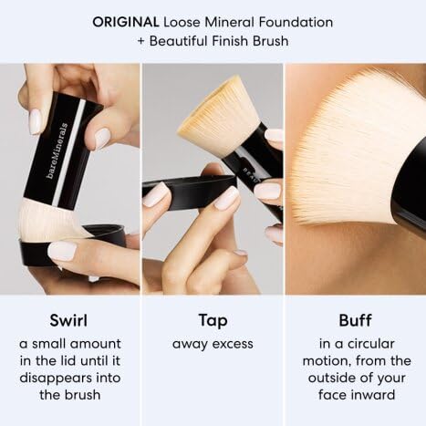 Uso diario ligero de BareMinerals para piel sensible.