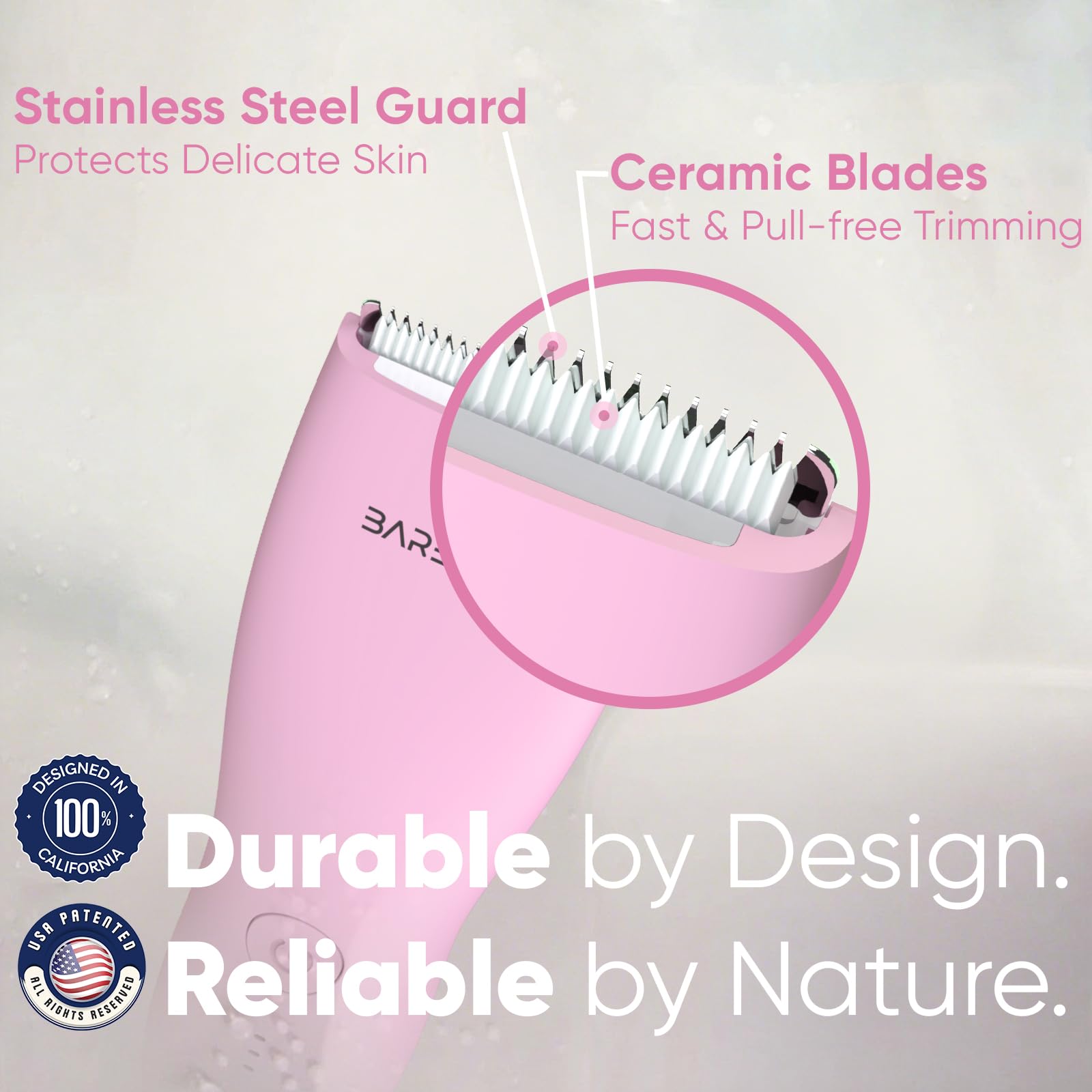 BAREWIZE Bikini Trimmer puerto USB-C para recargas rápidas