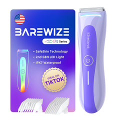 BAREWIZE Bikini Trimmer con luz LED para precisión en zonas sensibles.