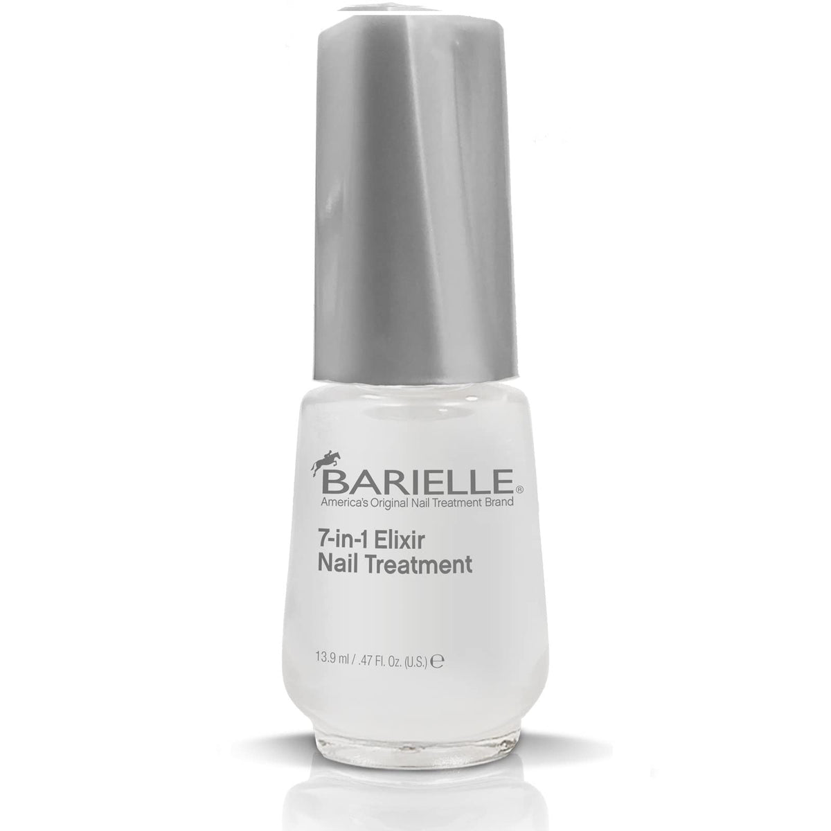 Barielle 7-In-1 Elixir Nail Treatment bottle pour showing hydration