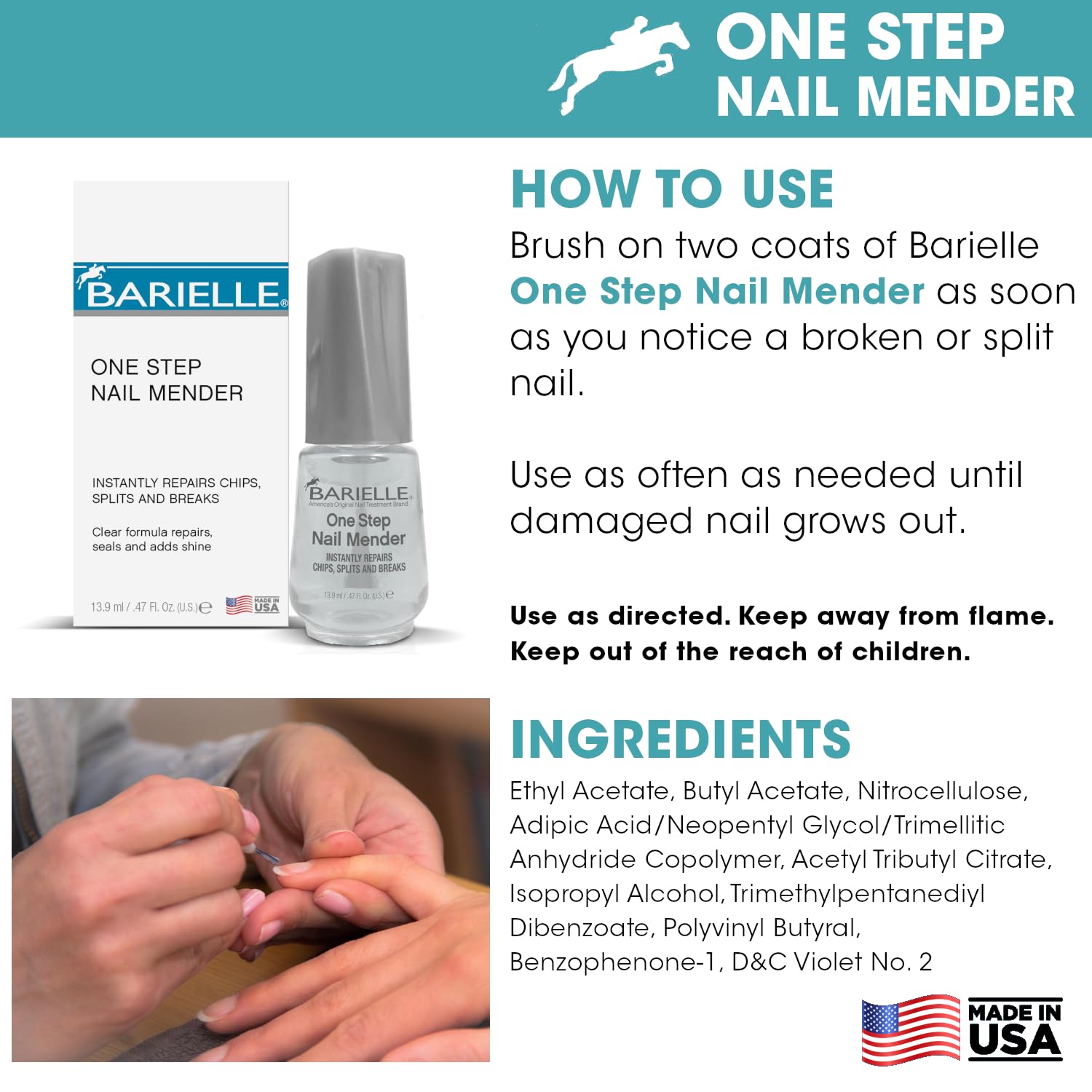 Barielle crea una barrera protectora para uñas.