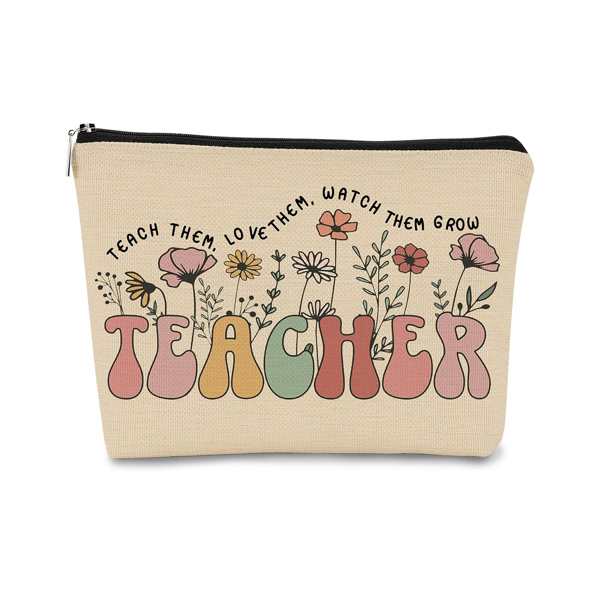 BARPERY bolso maquillaje floral vintage, ideal para organización diaria de cosméticos.