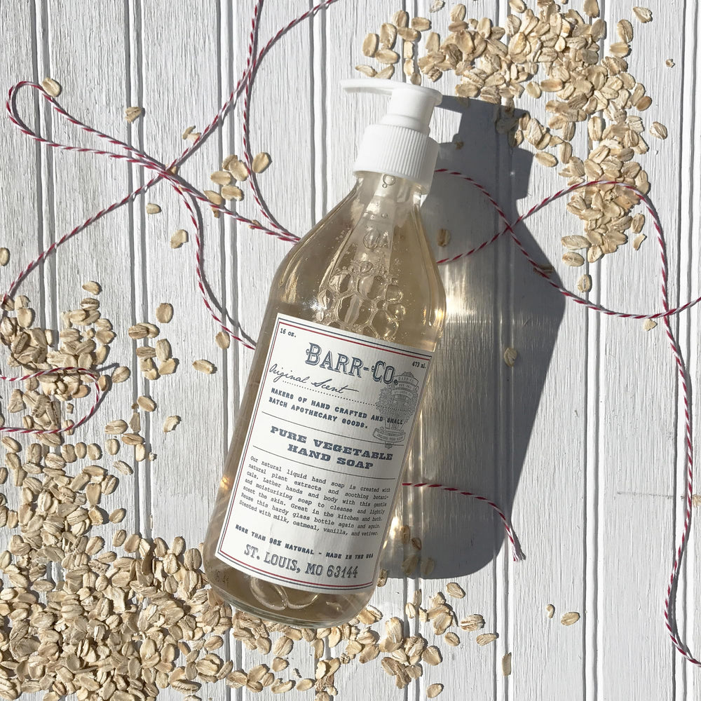 Fragancia ligera de leche y avena en jabón BARR-CO.