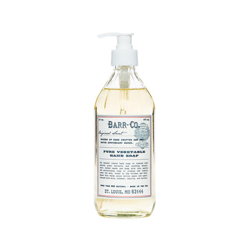 Jabón de manos BARR-CO natural con avena y vetiver; limpieza suave para la piel.