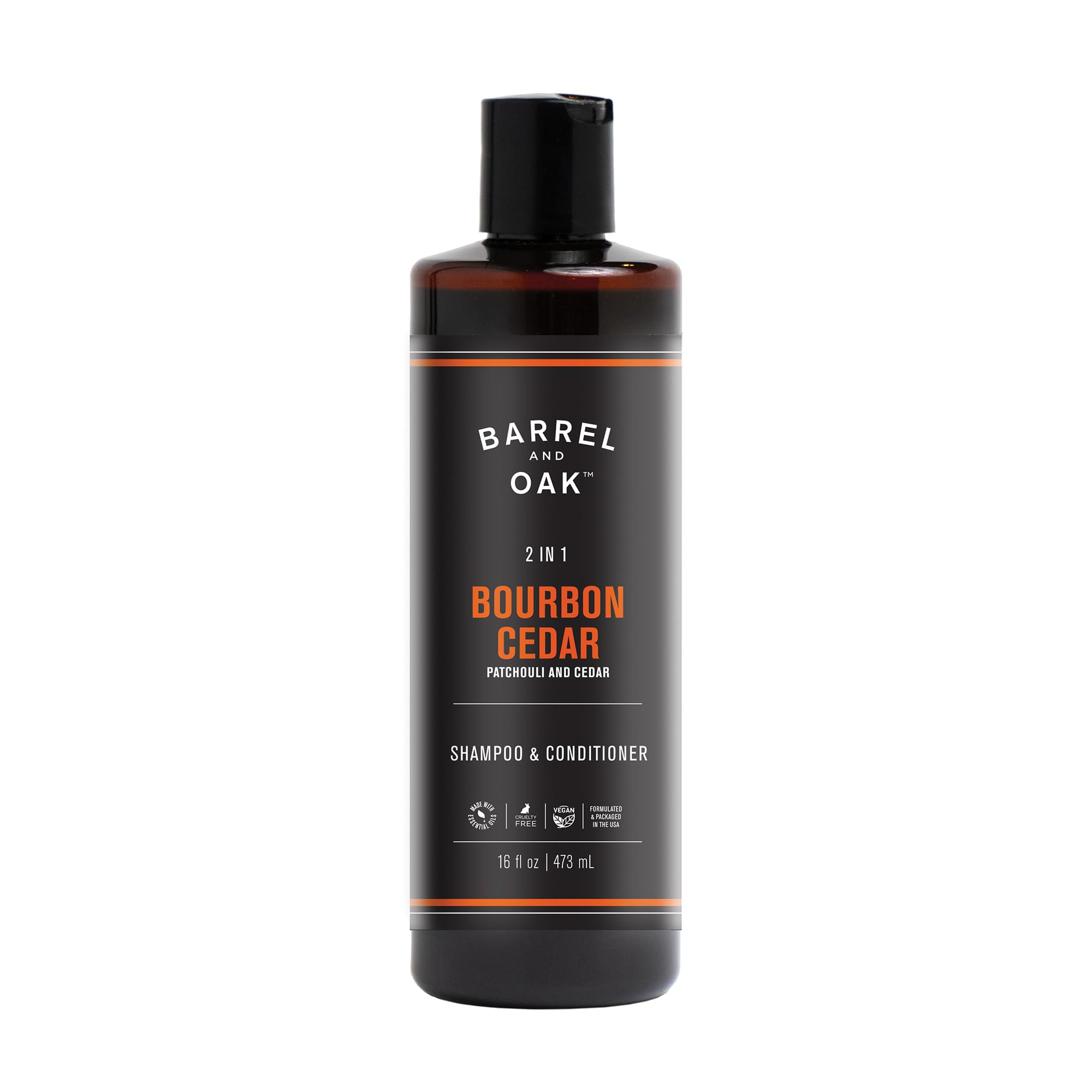 Barrel & Oak 2 en 1 champú botella: limpieza suave y nutrición para cabello