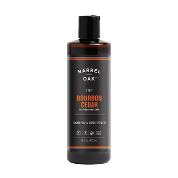 Barrel & Oak 2 en 1 champú botella: limpieza suave y nutrición para cabello