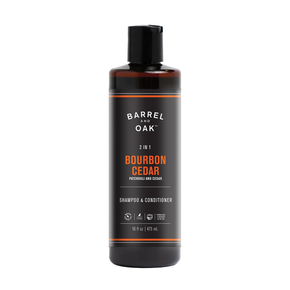 Barrel & Oak 2 en 1 champú botella: limpieza suave y nutrición para cabello