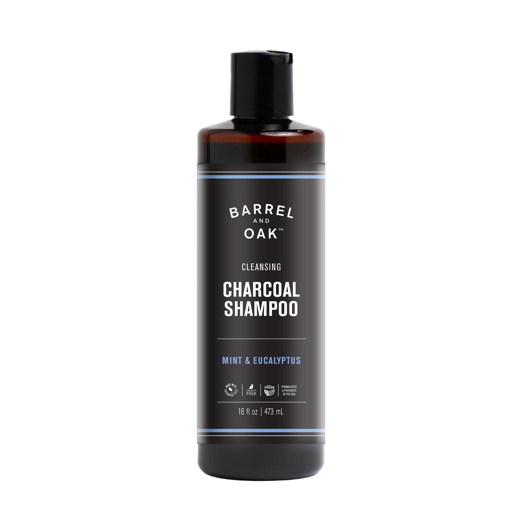 Barrel & Oak: botella de champú con carbón activado para frescura duradera