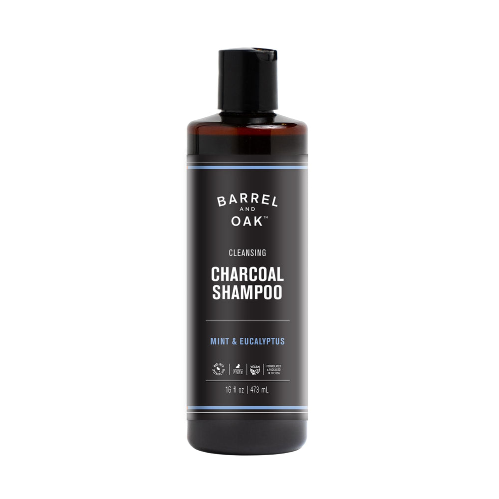 Barrel & Oak: botella de champú con carbón activado para frescura duradera