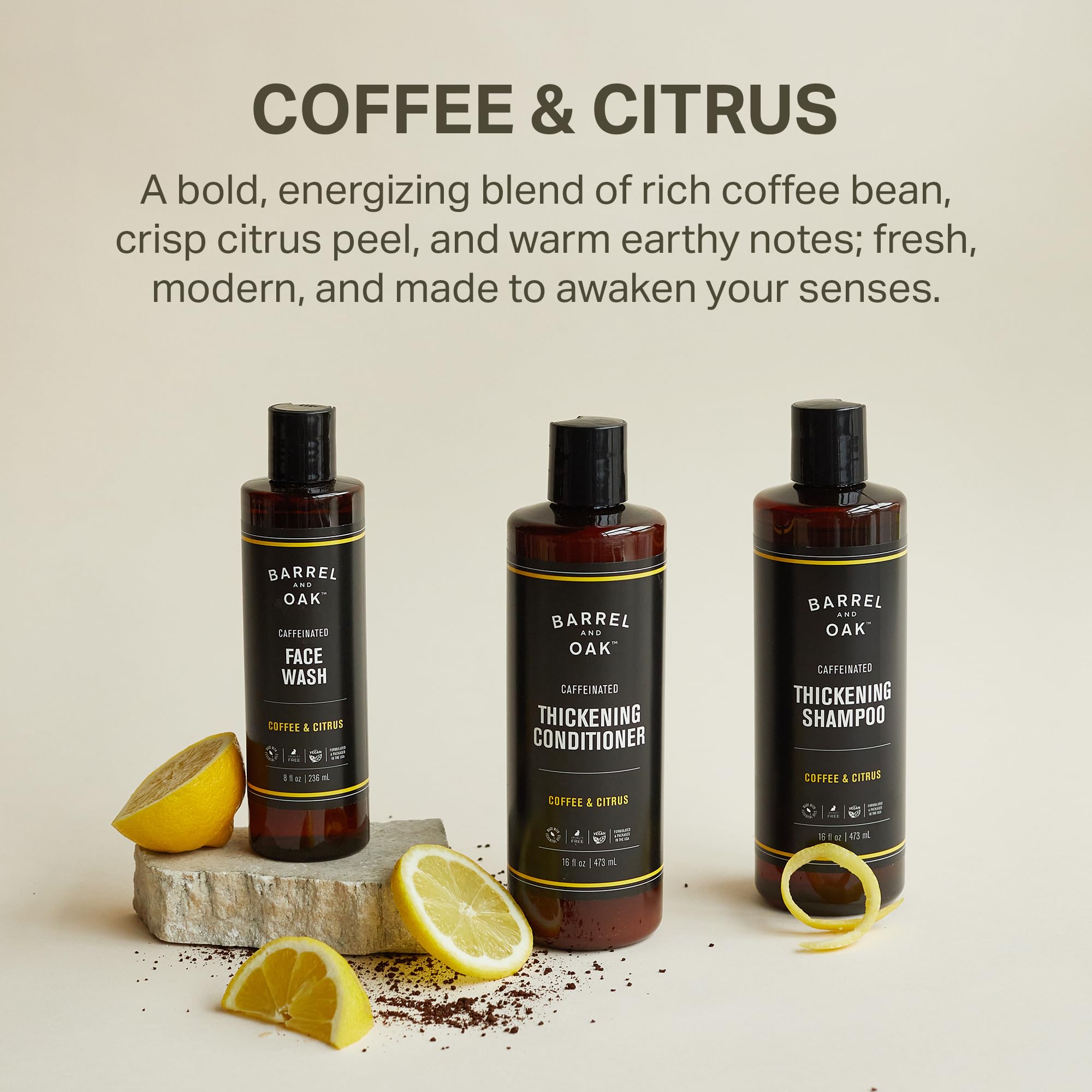 Barrel & Oak panthenol, hidratación ligera que deja el cabello suave.
