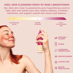 BASE LABORATORIES hipocloroso para rostro, aplicación rápida y limpia.