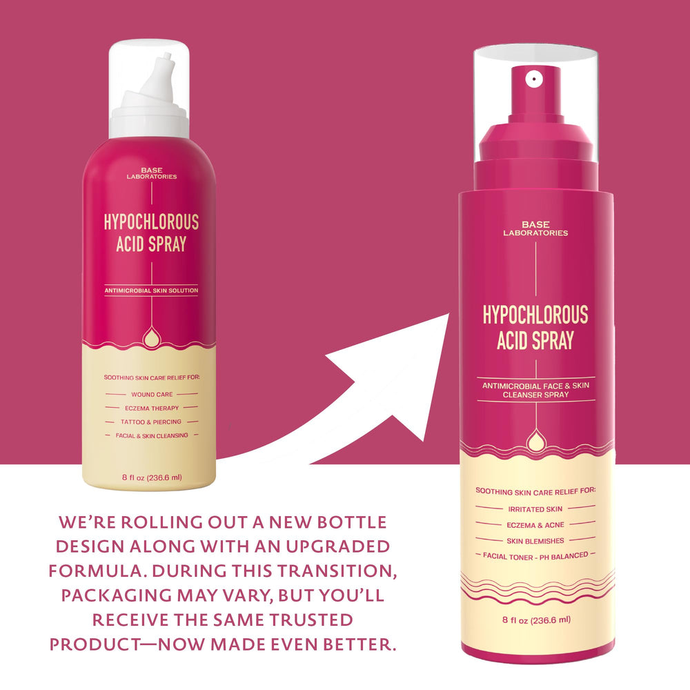 BASE LABORATORIES hipocloroso con nebulizador nuevo para aplicación precisa.