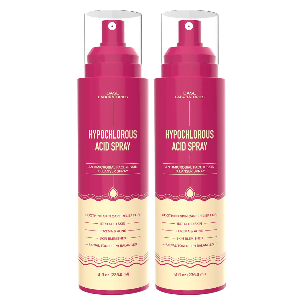 BASE LABORATORIES spray hipocloroso para rostro 8oz, cuidado diario suave.