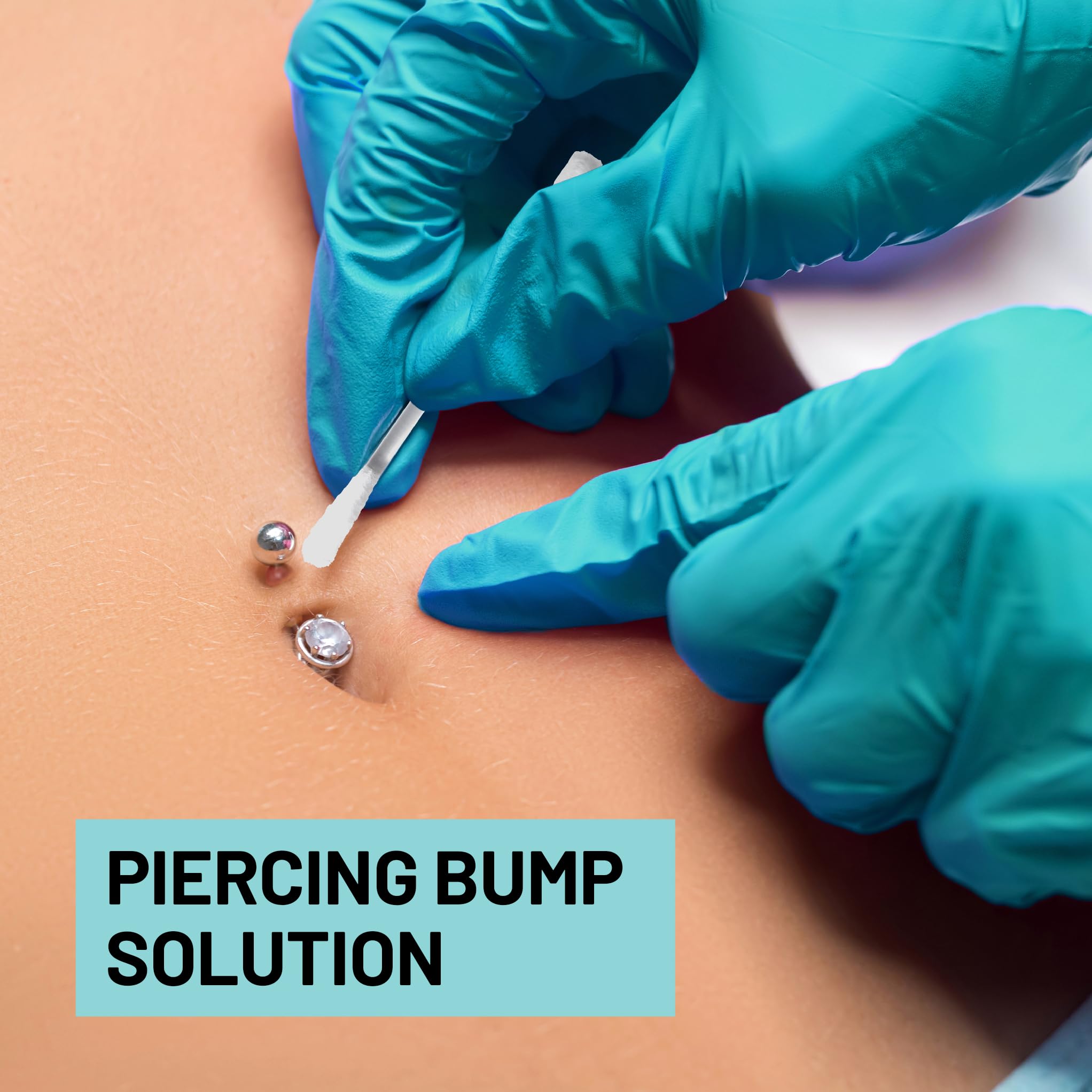 BASE LABORATORIES, entorno de curación salino para piercings.