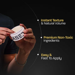 Based Bodyworks Hair Clay s'applique facilement et se travaille rapidement sans résidus gras.