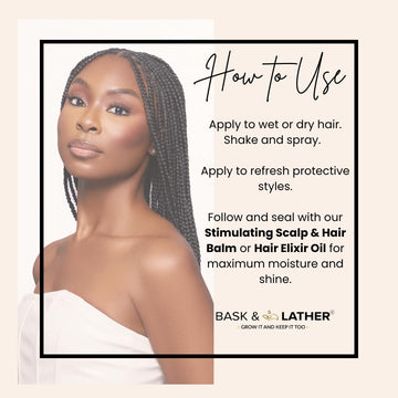 BASK & LATHER definidor de rizos con aceite de aguacate para brillo