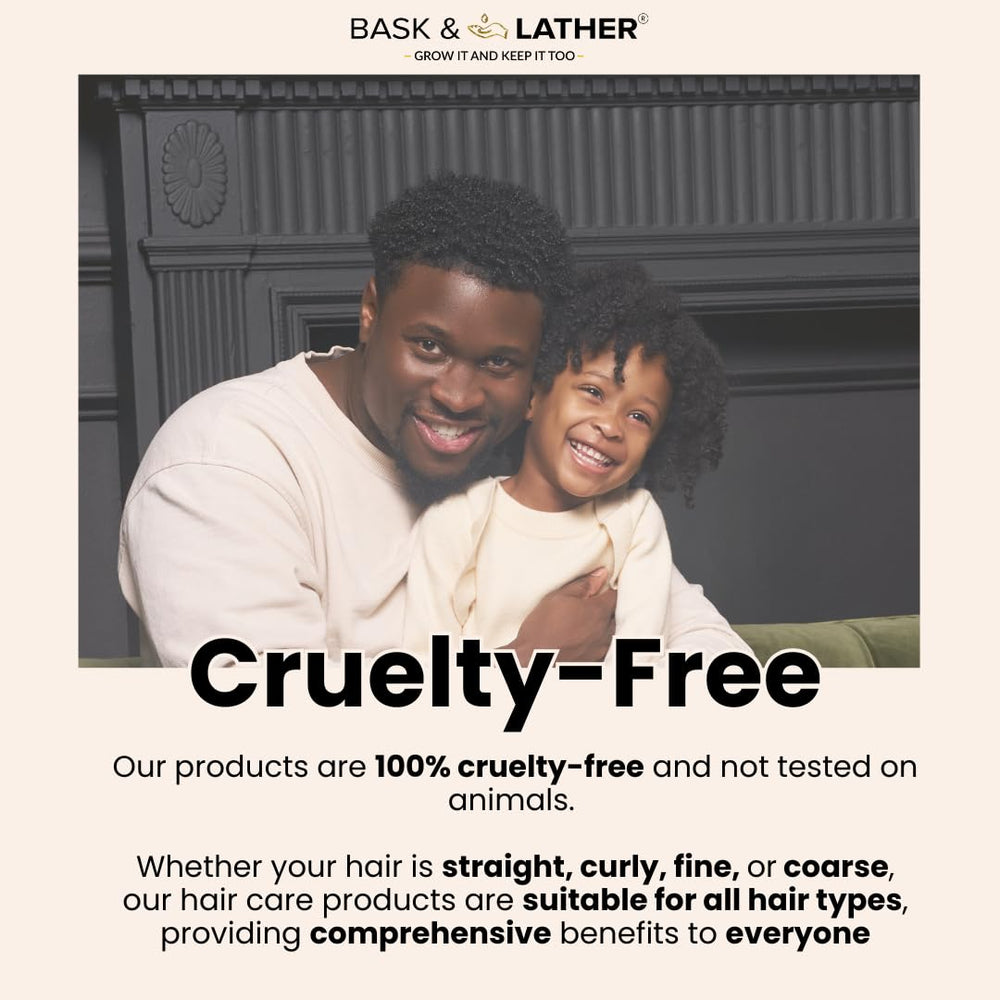 BASK & LATHER: sin escamas para un acabado limpio.