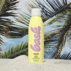 Aplicación suave y rápida de Bask, spray ligero que no deja grasa