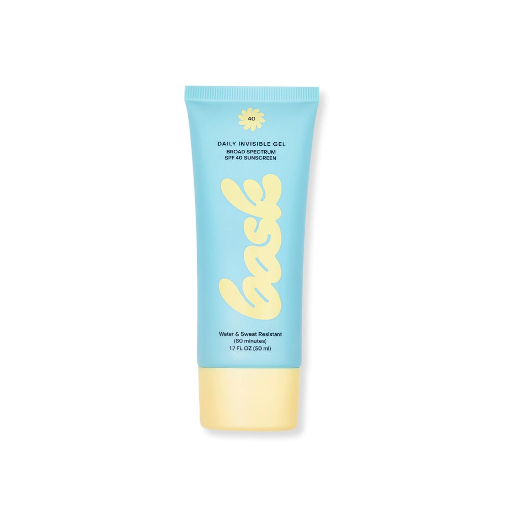 Bask Suncare SPF 40 gel suave para aplicación diaria.