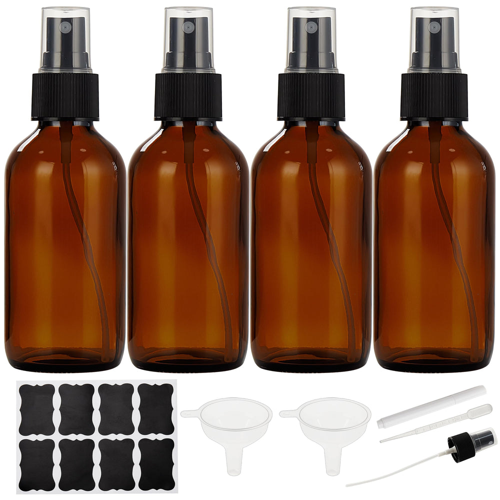 Bastelica frasco ámbar de vidrio 4oz, con protección UV y uso versátil