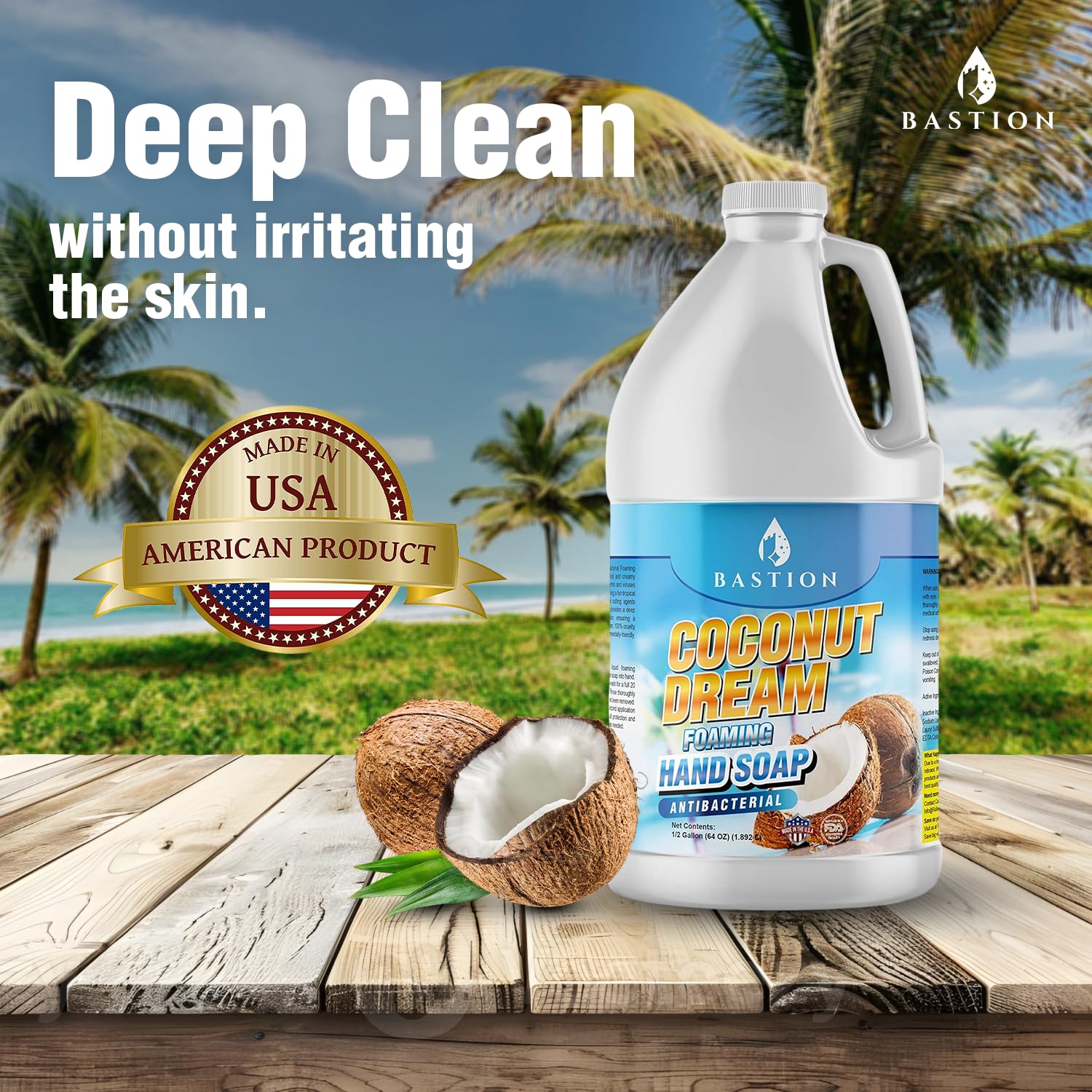 Bastion Recarga 64oz Coco Dream para ahorro de plástico y dinero.
