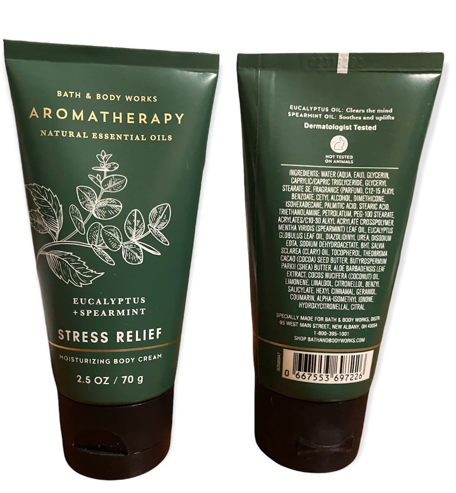 Bath & Body Works aromaterapia de eucalipto y menta en crema, texturas calmantes para el día.