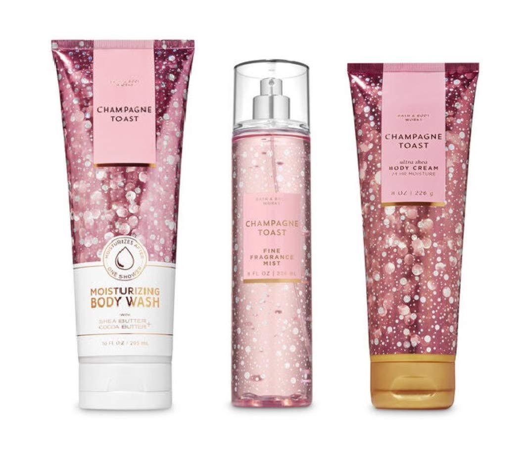 Bath & Body Works Champagne Toast gel douche hydratant pour peau douce.