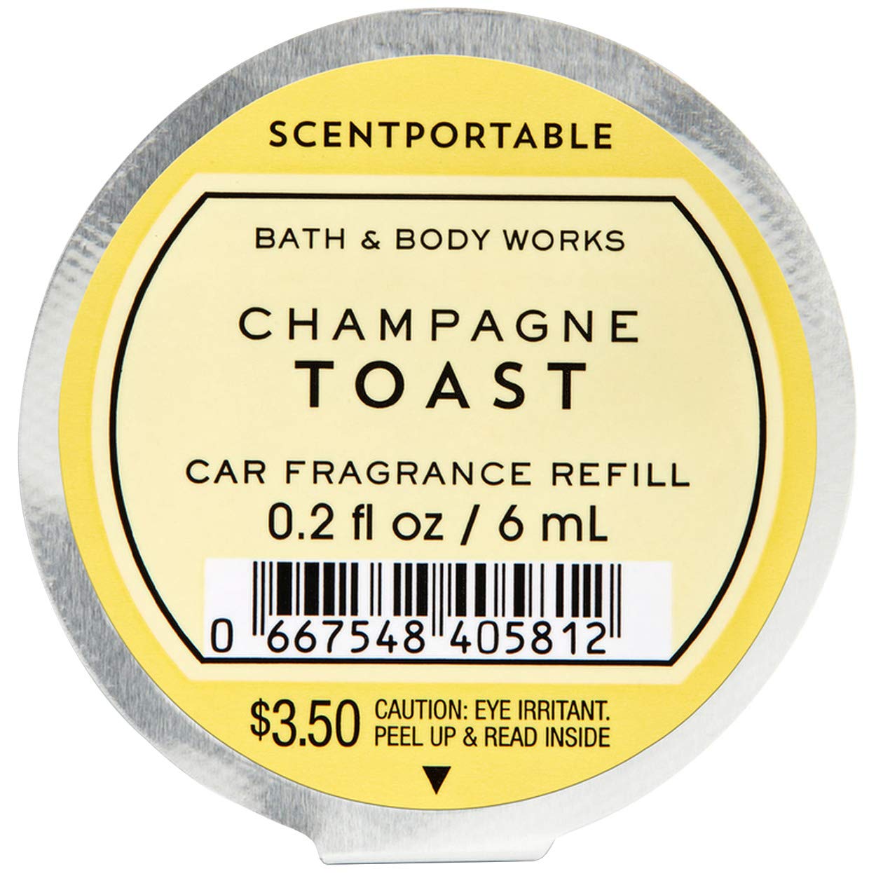 Bath & Body Works Champagne Toast recambio de fragancia para coche, duración de 4-6 semanas