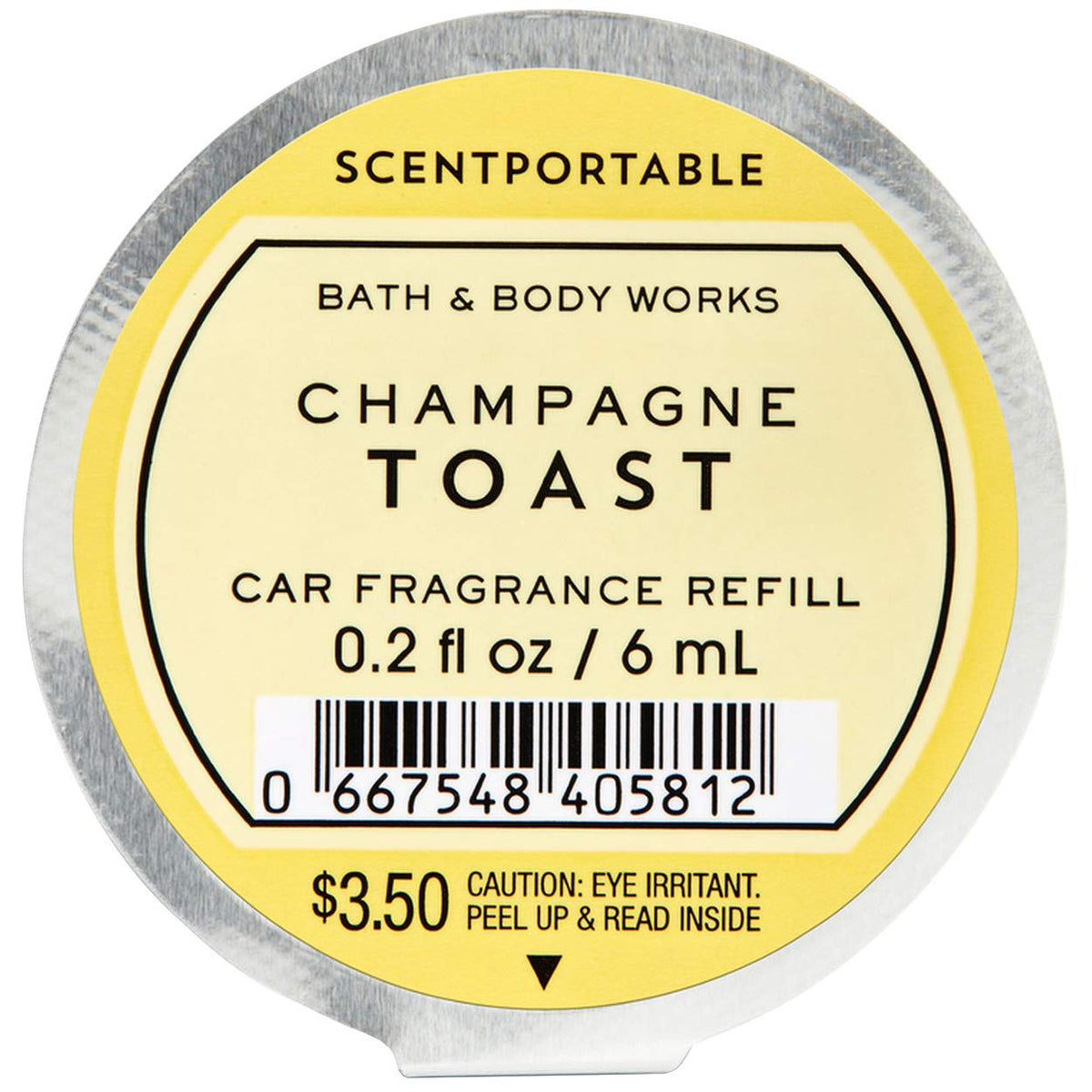Bath & Body Works Champagne Toast recambio de fragancia para coche, duración de 4-6 semanas