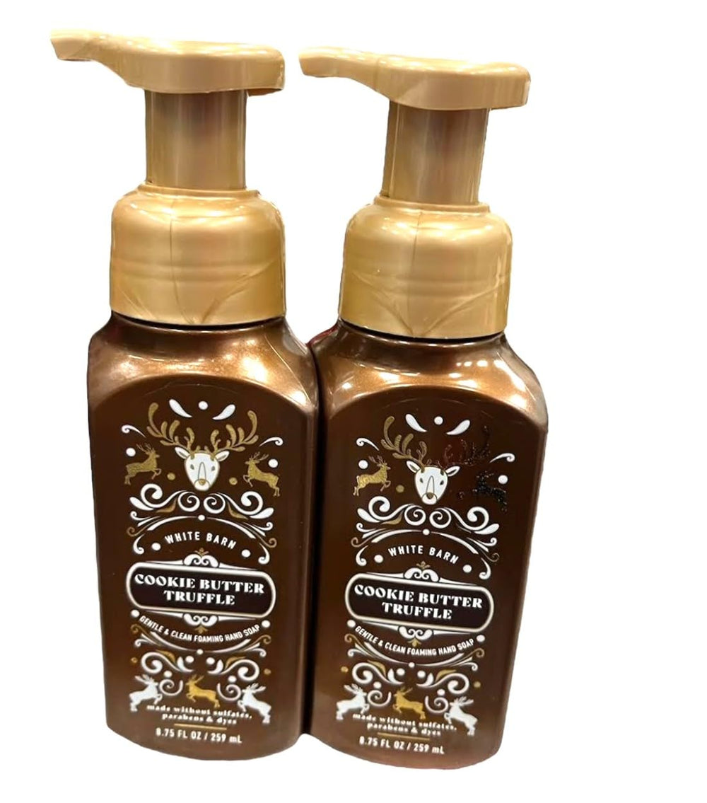 Bath & Body Works Cookie Butter Truffle foaming hand soap bottles, gentle cleansing with a cozy aroma
